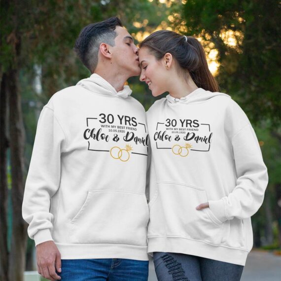 Personalized Matching Couple Hoodies| Anniversary Years With Best Friends Couple Shirt| Best Gifts For Couple
