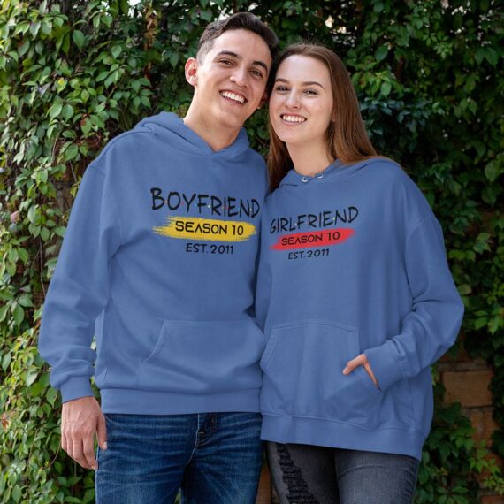 Boy Friend And Girl Friend Matching Couple Hoodies| Anniversary Couple Shirt| Best Gifts For Couple