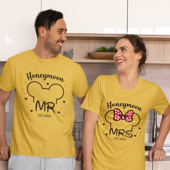 Matching Mickey And Minne Couple T-Shirt| Disney Honeymoon Couple Shirts| Best Gift For Couple
