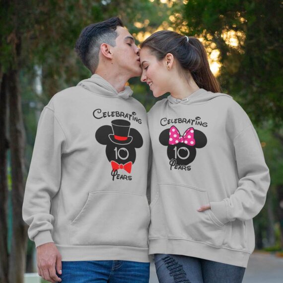 Anniversary Years Matching Couple Hoodies| Disney Mickey And Minnie Couple Shirt| Best Gifts For Couple