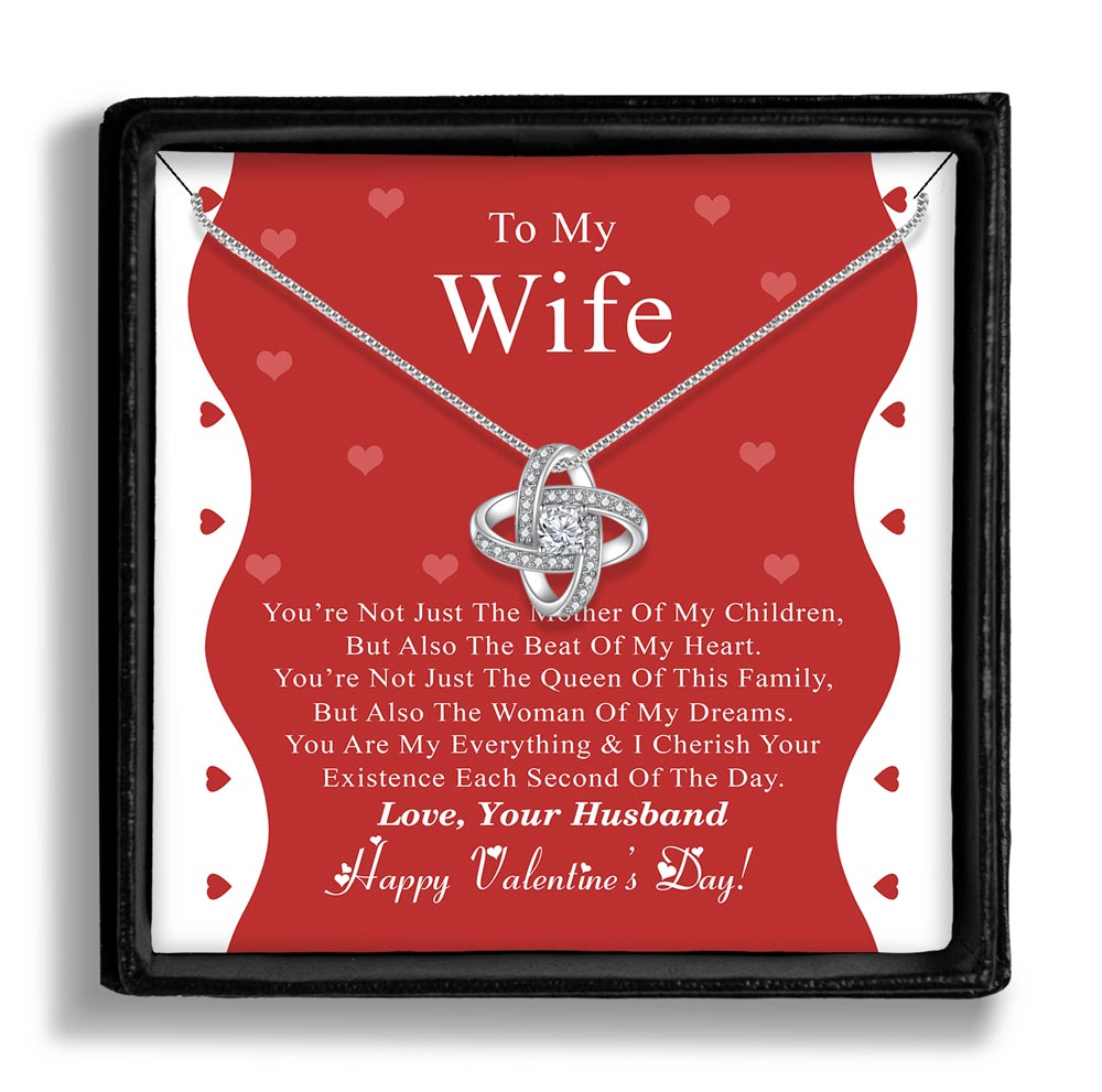 Happy Valentine Day To My Wife Necklace Gift  Best Gift Ideas With  Meaningful Message - Couple Gift By Jenny