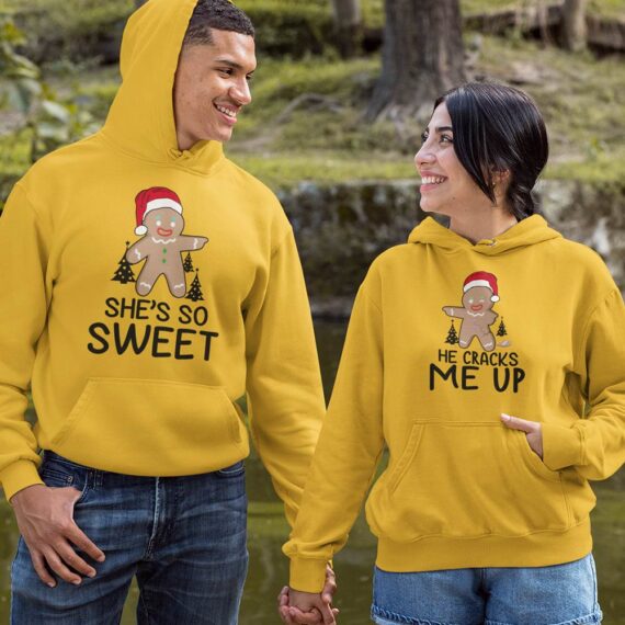 Christmas Matching Couple Hoodies| She’s So Sweet Couple Shirt| Best Gifts For Couple