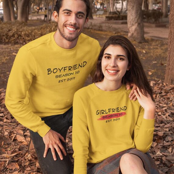 Friends TV Show Matching Couple Sweatshirts| Boyfriend And Girlfriend Couple Shirt| Best Gifts For Couple