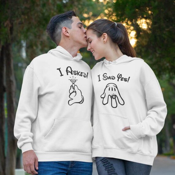 Mickey And Minnie Matching Couple Hoodies| Disney I Said Yes Couple Shirt| Best Gifts For Couple