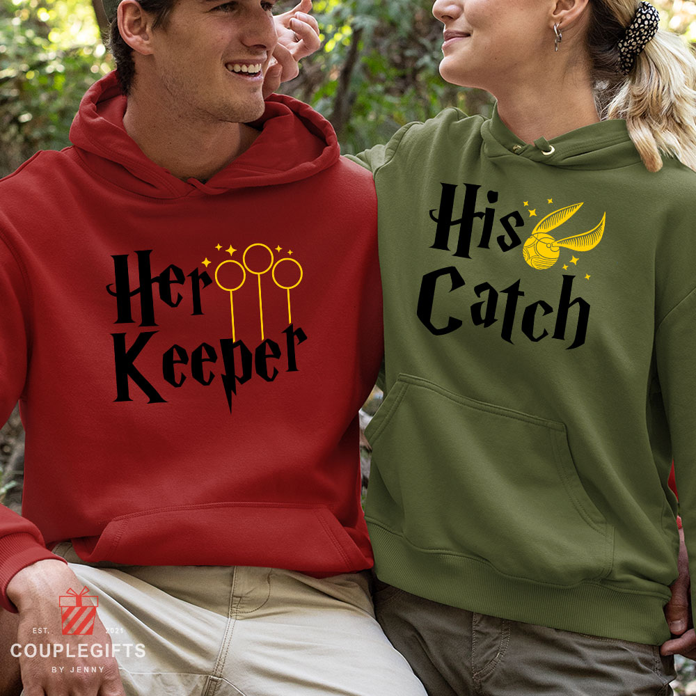 Keeper And Catch Harry Potter Matching Hoodies For Couples For Men
